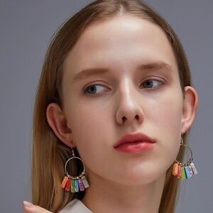 3/$30 💛 Multi Color Marble Stone Earrings